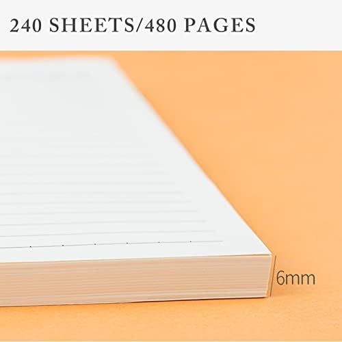Homelove A5 נייר מילוי [240 גיליונות 480 עמודים] 100 גרם נייר מרופד עבה 6 חור אגרוף תוספות